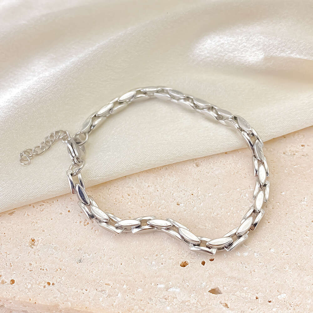 eManco New Stainless Steel Trendy Brand Versatile Stylish Jewelry Hip-Hop Men's Personality Simple Bracelet