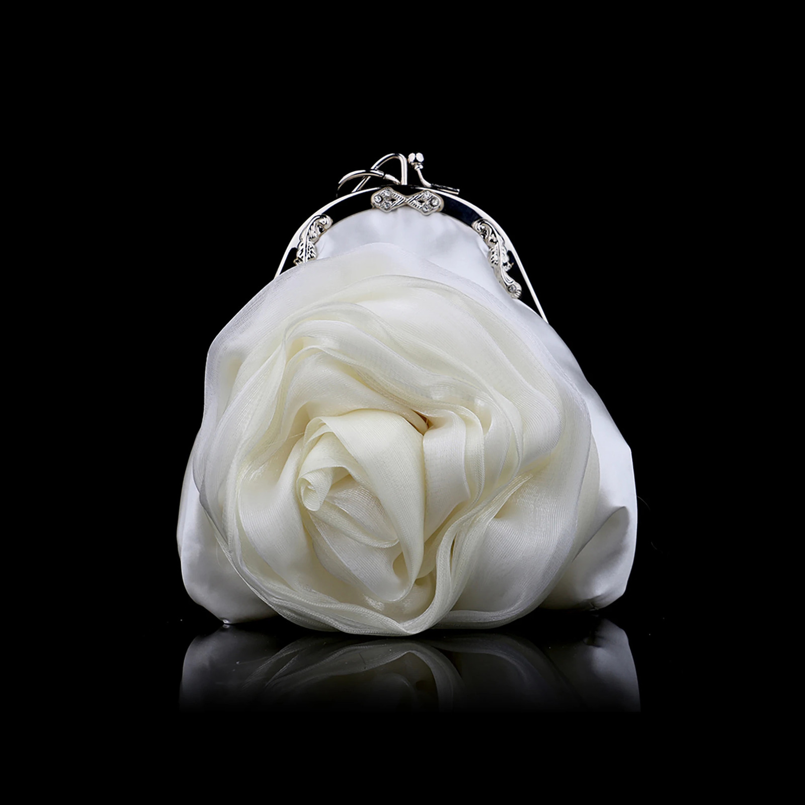 Gorgeous and Elegant Flower Satin Womens Handbag Evening Bag Bridal Dress Cheongsam 250614