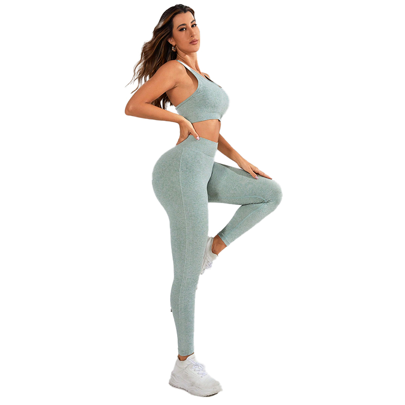 High Waisted Butt Lifting Fitness Leggings Set