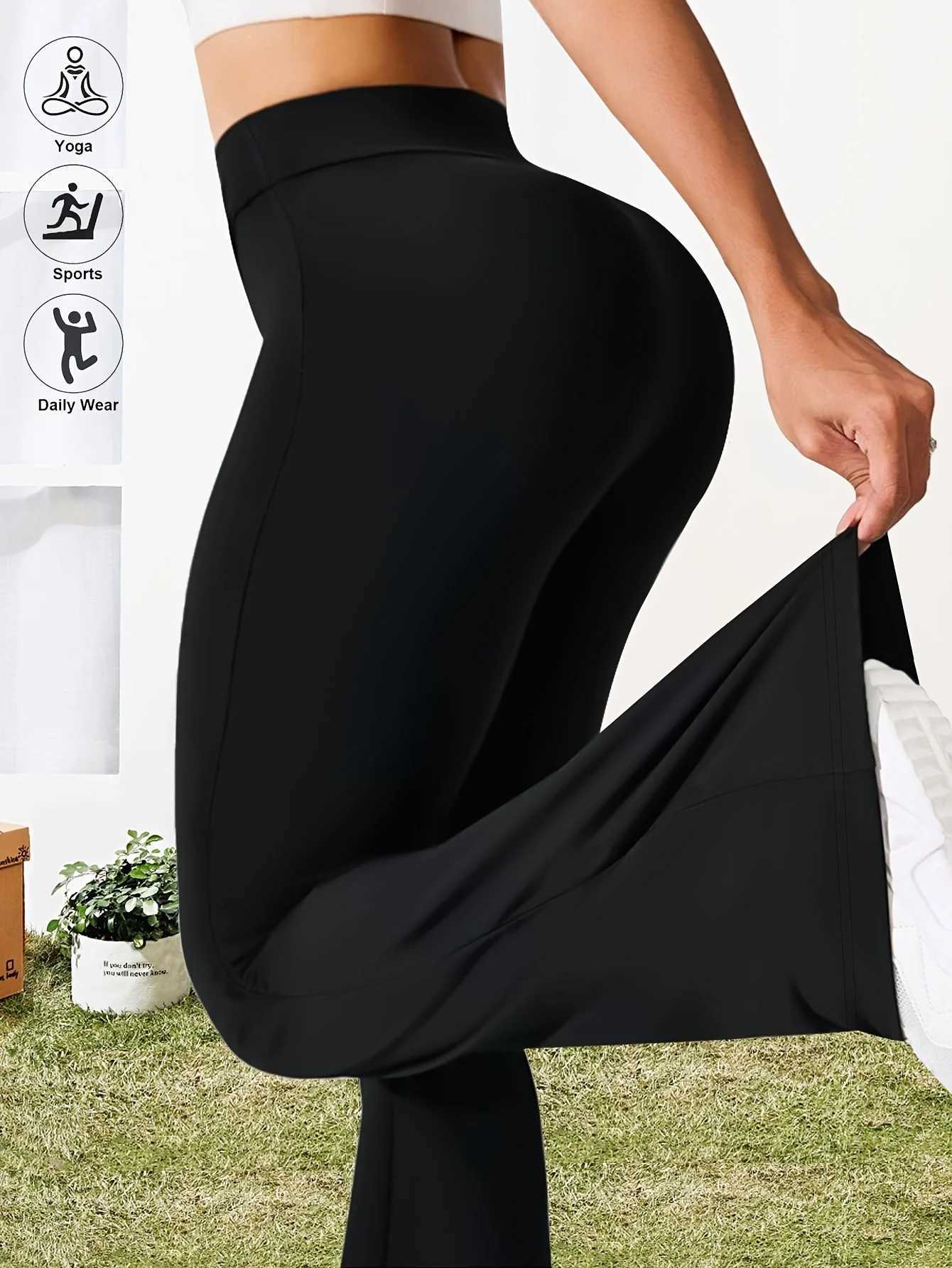 Womens Kick Flare High Waist Legging Tummy Control Bootcut Workout High Waist Bell Bottom PantsAthleisure 4-Way-StretchXJ250616