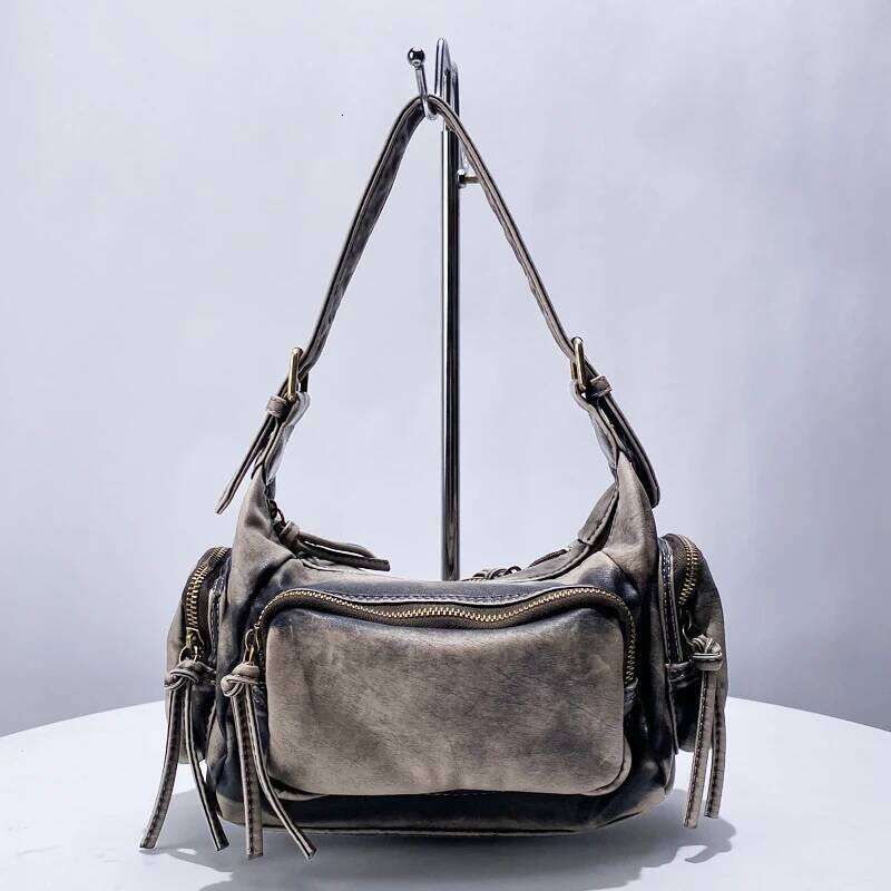 Women's Bags Designer Moto & Biker Bags For Women Designer Handbag And Purses New In PU Distressed Craftsmanship Multiple Pockets Shoulder