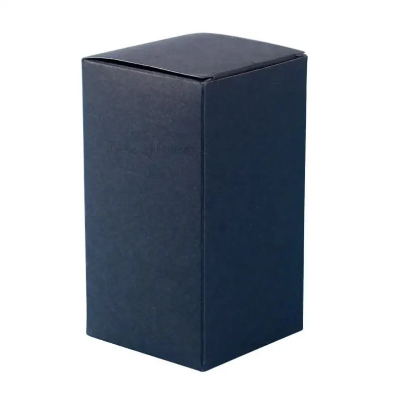 50pcs/lot 3x3 4x4 5x5 ~10x10cm Black Color CardPaper Box Comestic Perfume Essential Oil Bottle Packaging For bottles Tube 250613