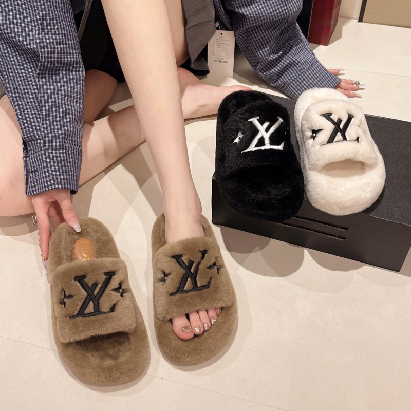 2025 autumn and winter free shipping new designer shoes women's Korean version comfortable cotton slippers white black