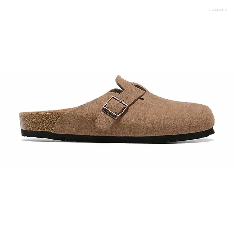 Slippers Top Quality Leather Ink Panties For Women And Men Fashion Summer All-Match Sandals Shoes Soft-Soled Susal