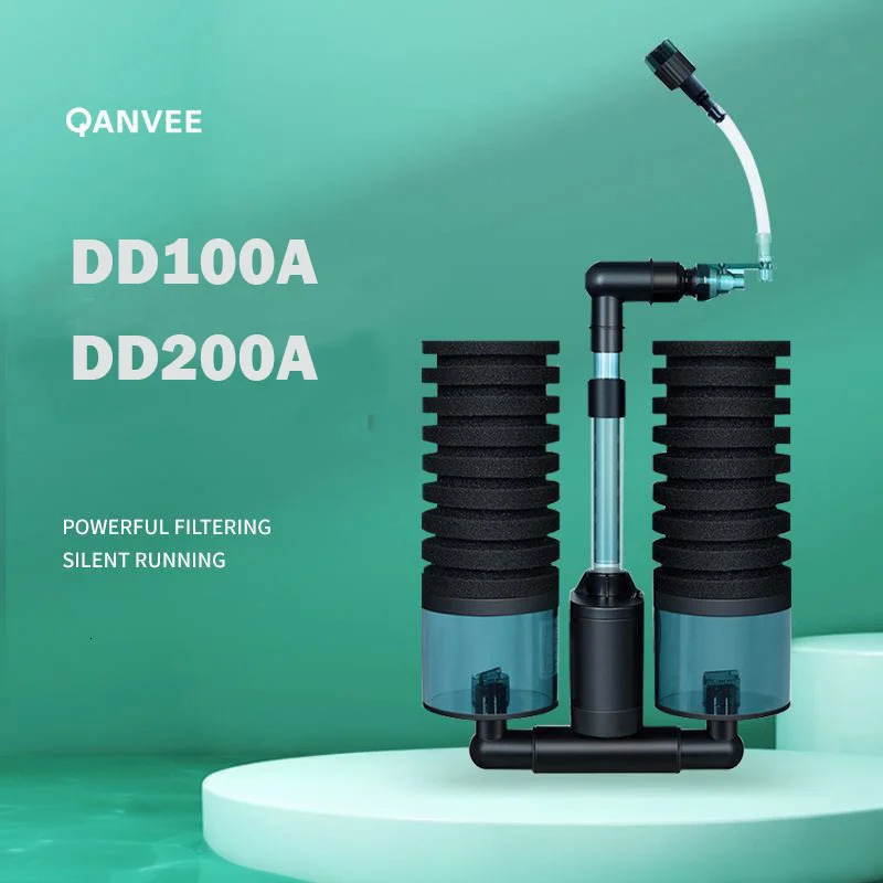 Qanvee Electric Water Sponge USB Purifier Biological Oxygen Fish Tank Filter Foam Aquarium Accessories Filtro Equipment Goods 250613