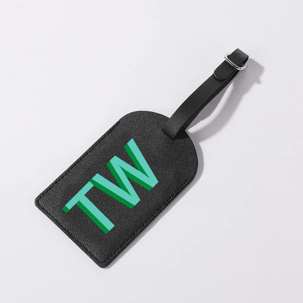 Personalised Shadow Monogram Luggage Tag PU Leather for Suitcase Baggage Handbag Tags Travel Bag Label Gift 250616
