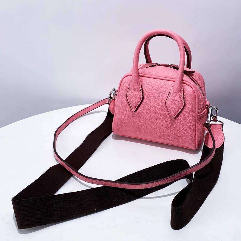 Women's Bags Designer Japan Style Genuine Leather Bag For Women Designer Handbag Purse New In First Layer Cowhide Top Handle Mini Shoulder