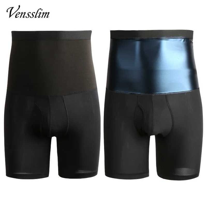 Compression Sauna Sweat Shorts Men Slimming Tummy Control Corset Weight Loss Fat Burner Waist Trainer Body Shaper Pants W250616