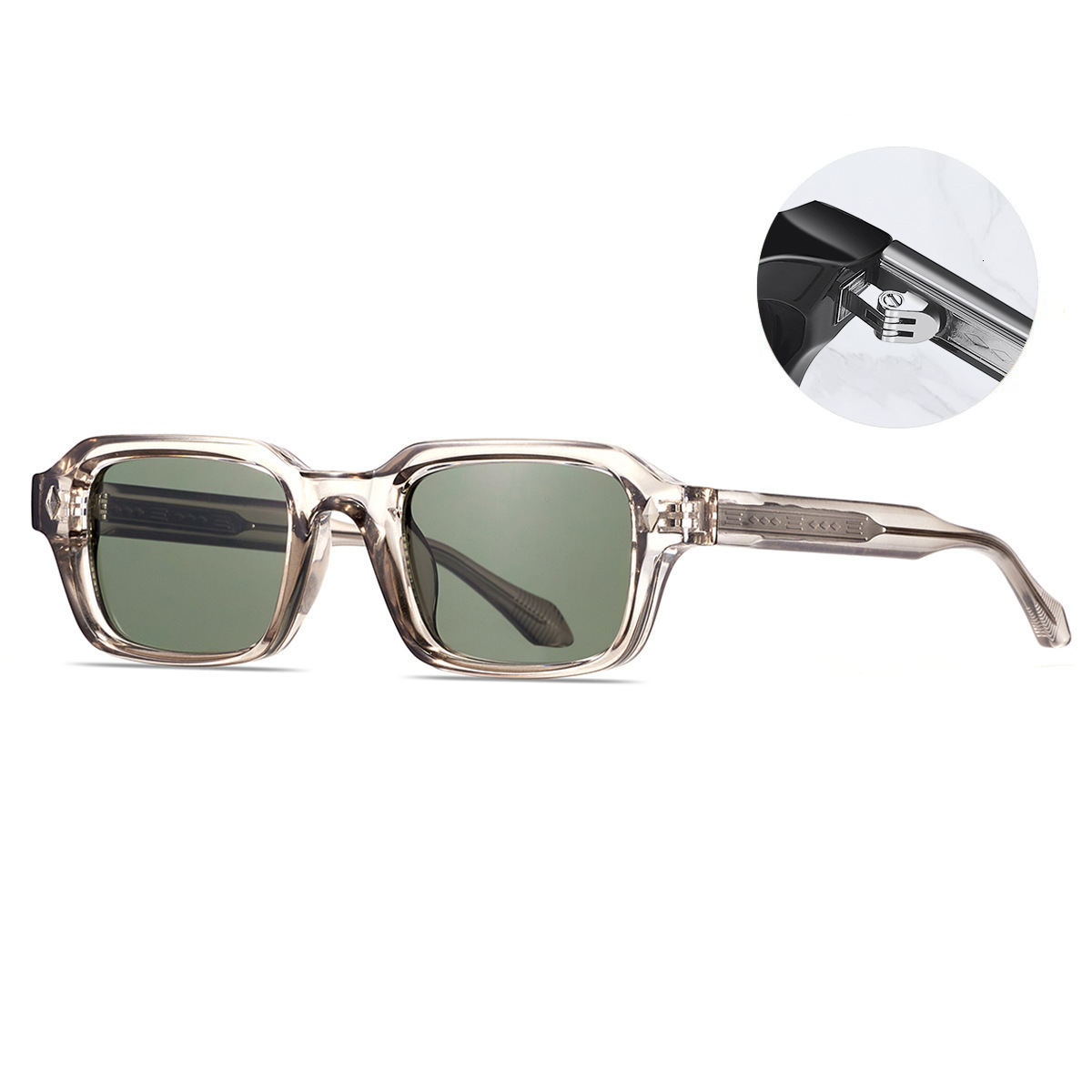 Frame Fashion Square Acetate Pin High-end UV Protection Sunglasses
