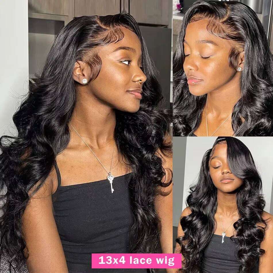 230% Pre Cut Body Wave Wear and Go Glueless Wigs Brazilian 5x5 Closure 13x4 Hd Transparent Lace Frontal Wig Human Hair