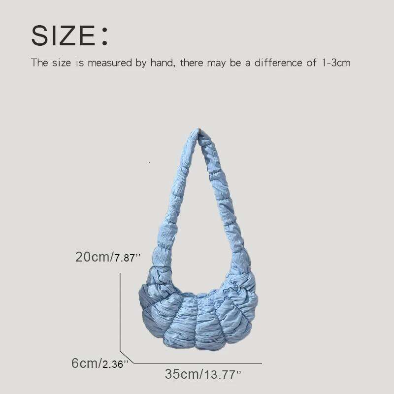 Women's Bags Designer Korean Casual Half Moon Bags For Women Designer Handbag And Purses New In Polyester Embroidery Ruched Cloth Shoulder