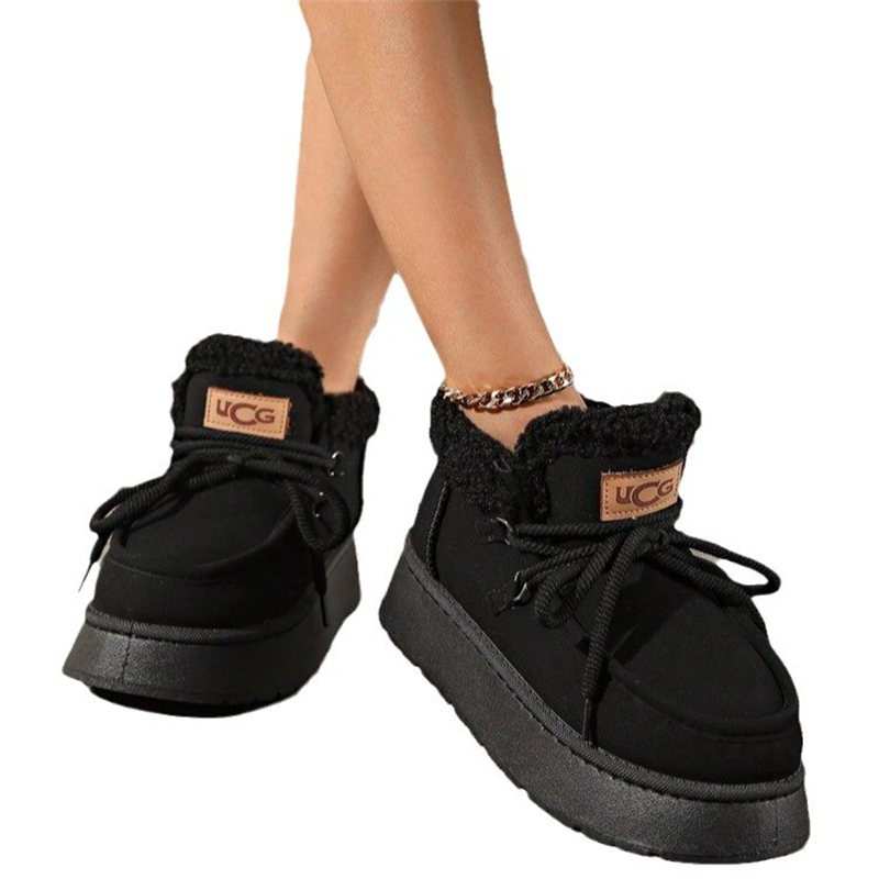 hot Free shipping designer Boots for woman cotton shoes keep warm Fashion Boots casual platform black white brown snow boots
