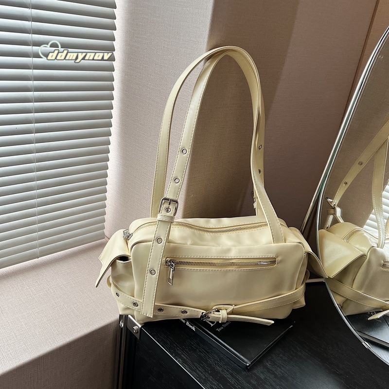 Korean Niche Motorcycle Style Underarm Bag for Women 2025 Summer Casual Versatile Large Capacity Commuter Shoulder Handbag ddmynov ddmynov
