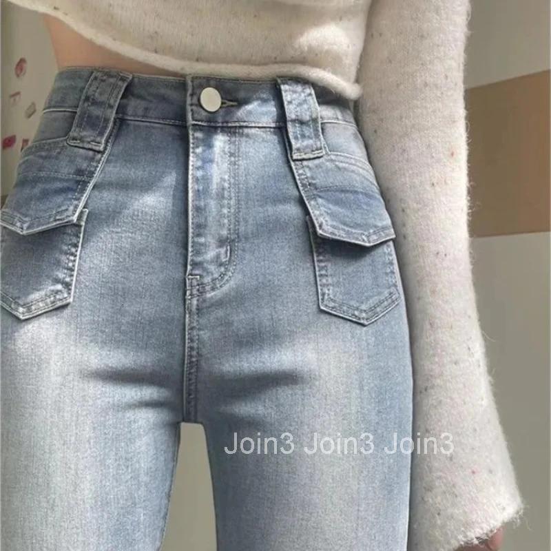 Womens Jeans Summer High Waist Female Cowboy Pants Korean Popular Clothes Pant Aesthetic Size X Larg Gyaru Top Selling Trousers