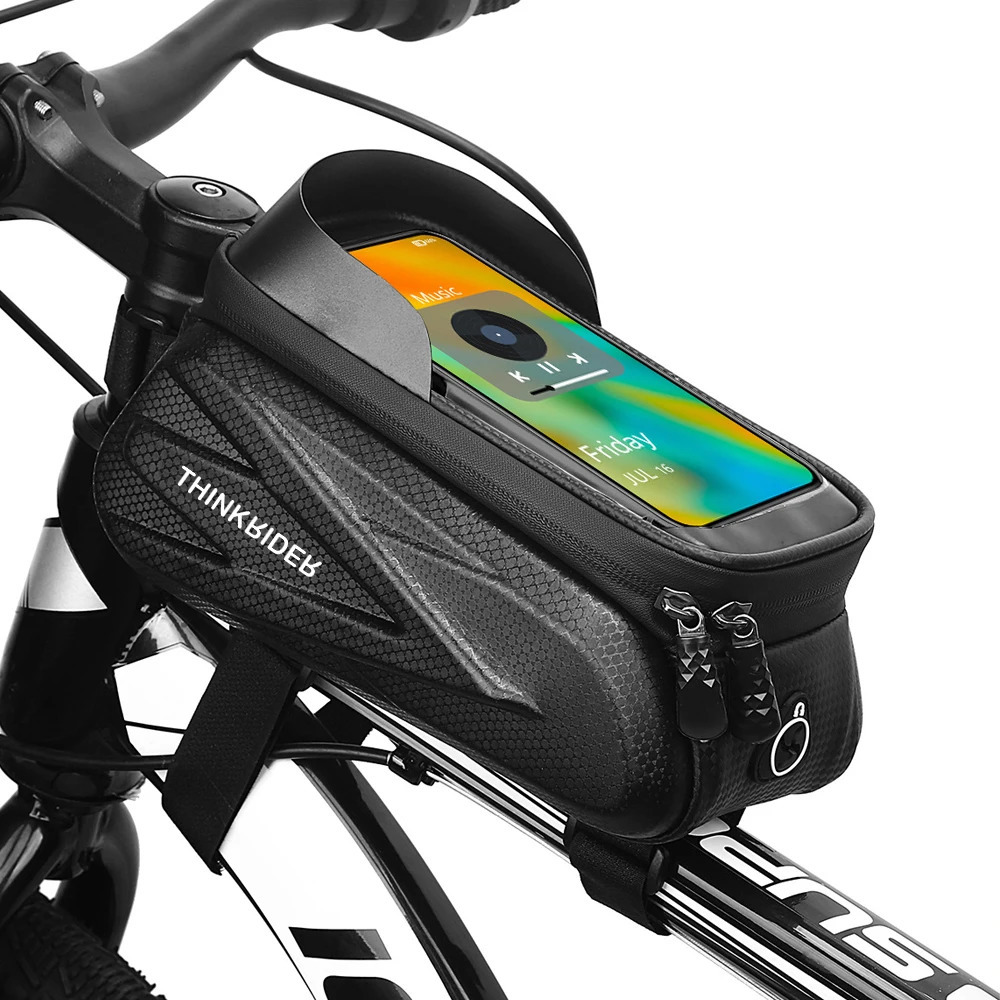 ThinkRider Bike Bag 2L Frame Front Tube Cycling Bag Bicycle Waterproof Phone Case Holder 7 Inches Touchscreen Bag Accessories 250610