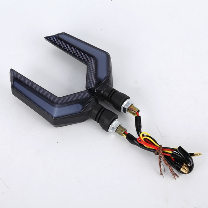 Custom Angel Wings Flowing Motorcycle LED Turn Signal 12V Off-Road Bike Direction Light Scooter Electric turn signal
