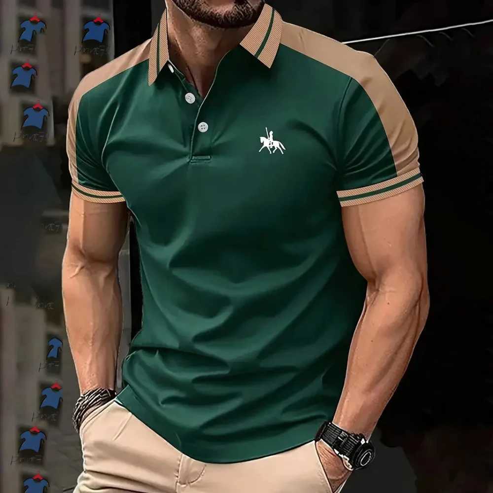 Casual Graphic T-Shirt Fashion Mens Clothing Simple Lapel Mens Short Sleeve Tee Street TOP T-Shirts for Men New in Tops Tees W250616
