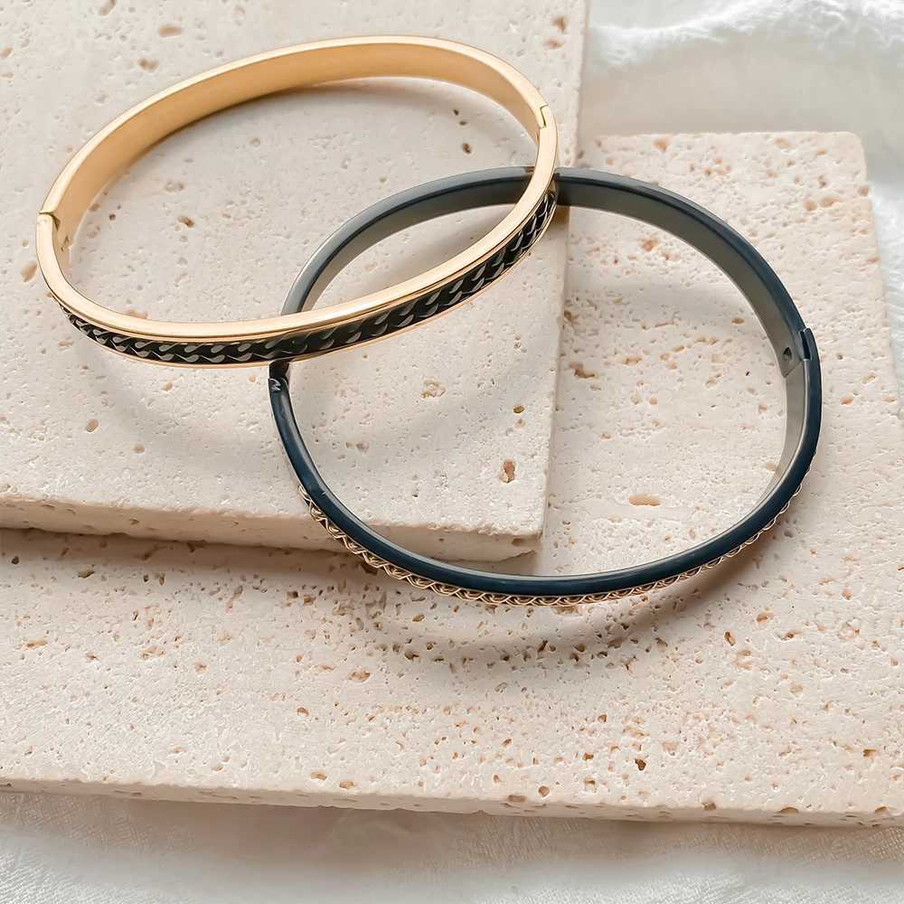 eManco Classic Chain Stainless Steel Gold plated Bangle High Quality For Women Wedding Party Jewelry 48 Hour Shippin Z250616