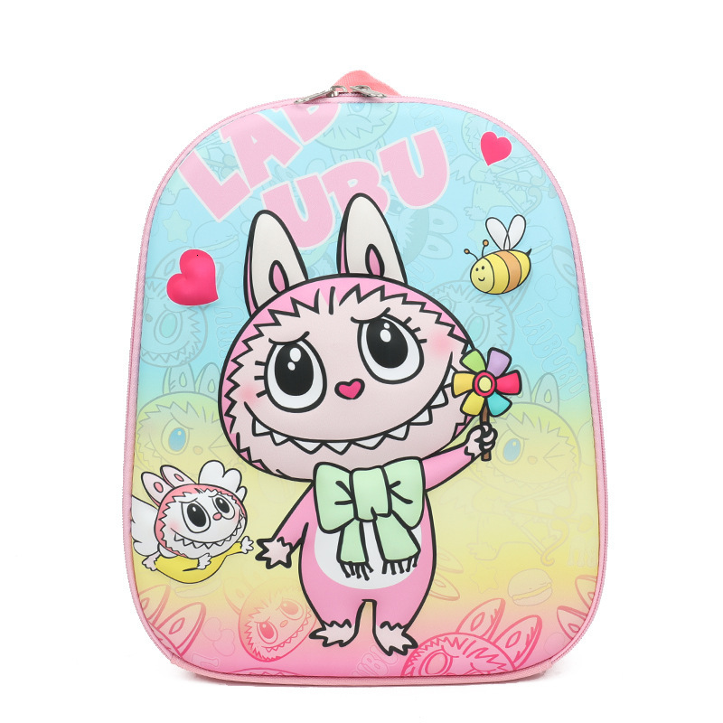 2025 Student 3D Hard Shell Backpack New Fabric Boys and Girls Ultra-light Cartoon Lightweight Double Shoulder Bag