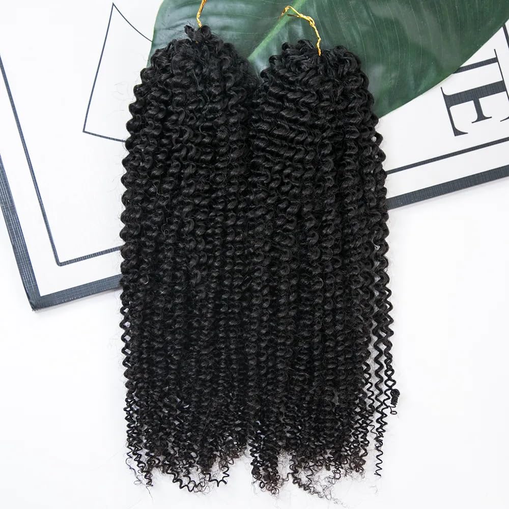 Knotless Pre-Separated Crochet Hair Extensions Human Hair Kinky Curly Feather Crochet Braid Hair Extensions 100% Human Hair Natural Color 100g/pack