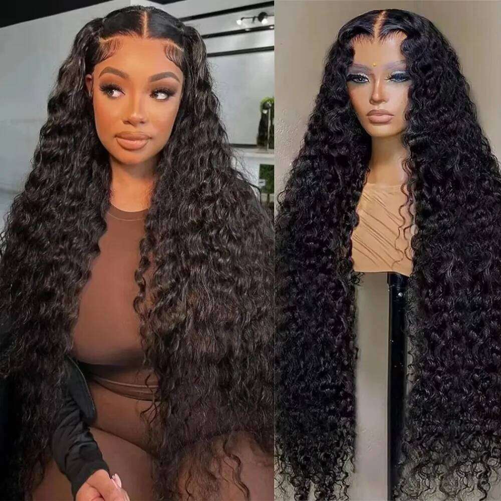 200 Density Loose Deep 13x6 Hd Frontal Wigs Brazilian Curly Human Hair 30 Inch Water Wave 13x4 HD Lace Front Wig Women