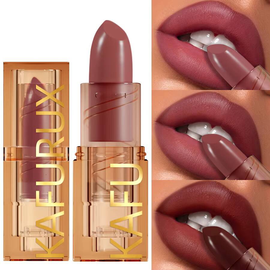 14-color Matte Lipstick Red Stick Waterproof Sexy Korean Makeup Tint Brown Pink Cosmetic Long Lasting Lip Gloss happy