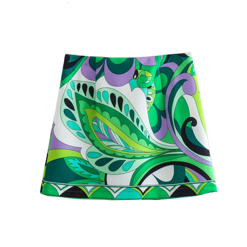 2024 Autumn European And American Style Womens Printed Temperament Shirt Short Skirt Street Casual Fashion Suit 250609