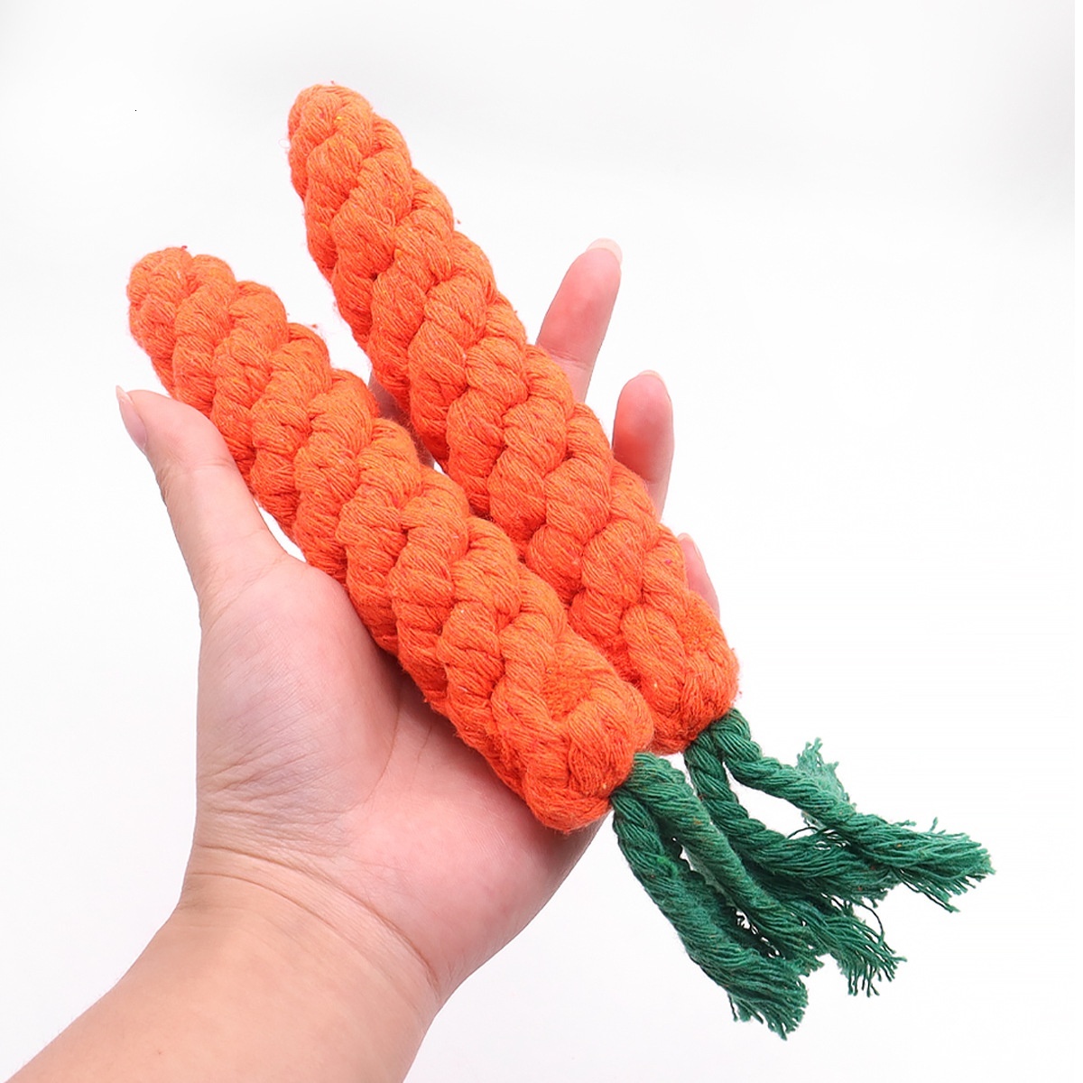 Dog Toy Pet Supplies Indestructible Toy Self-Entertainment Knot Carrot Dog Chew Durable Cotton Rope Bite-Resistant