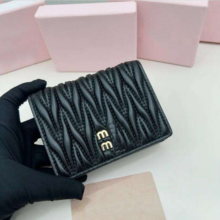 Designer Leather Wallet Fashion Mens Credit Card Holder Womens Letter Purse Wallet Women Zipper Short Wallets