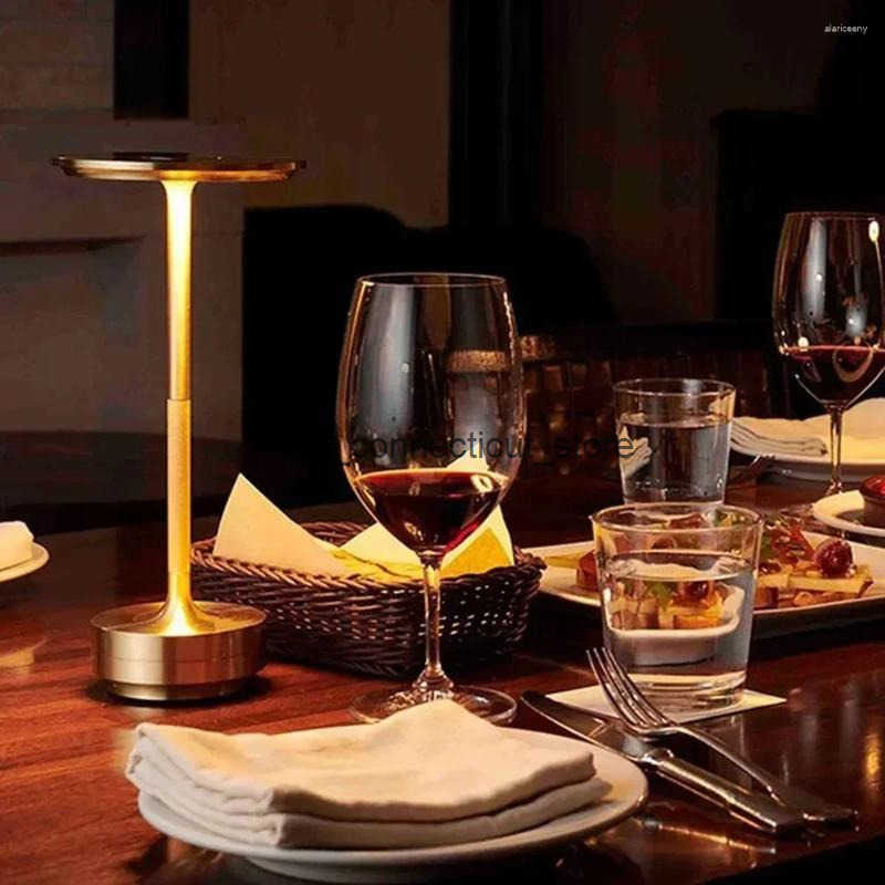 Table Lamps LED Cordless Lamp Rechargeable Touch Night Light Wireless Reading For Restaurant El Bedroom Q250616