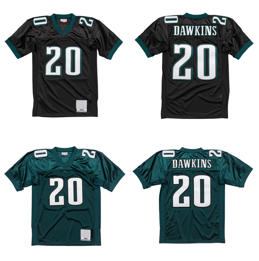 Stitched football Jerseys 20 Brian Dawkins 1996 white mesh retro Rugby jerseys men women youth S-6XL