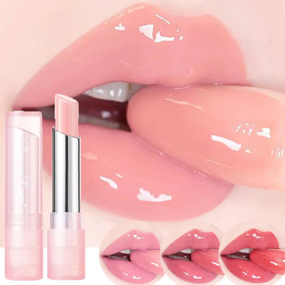 Temperature Change Moisturizing Lipstick Jelly Colored Balm Not Easy To Fade Lasting Nourish Lips Care Plumping Lip Gloss happy