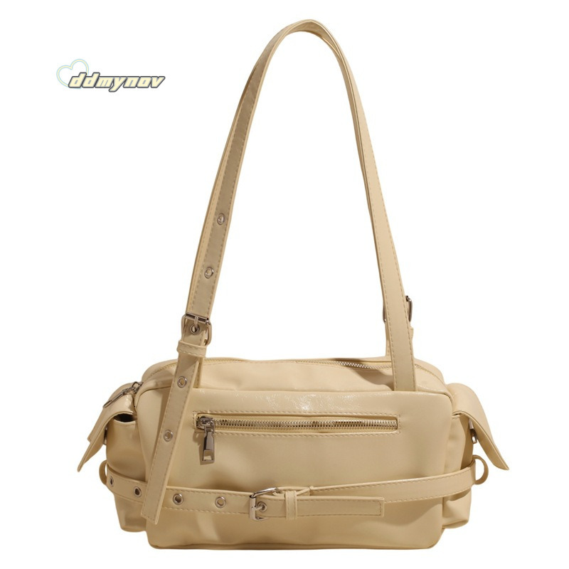 Korean Niche Motorcycle Style Underarm Bag for Women 2025 Summer Casual Versatile Large Capacity Commuter Shoulder Handbag ddmynov ddmynov