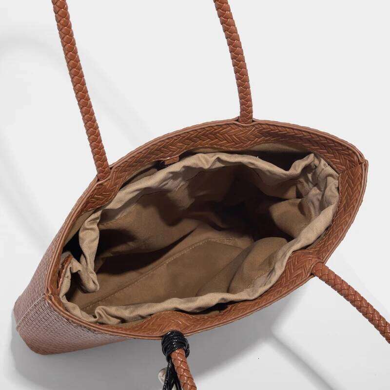 Women's Bags Designer Vintage Tote Bags For Women Designer Handbags Purses New In PU Imitation Braided Emment Flower Underarm Shoulder