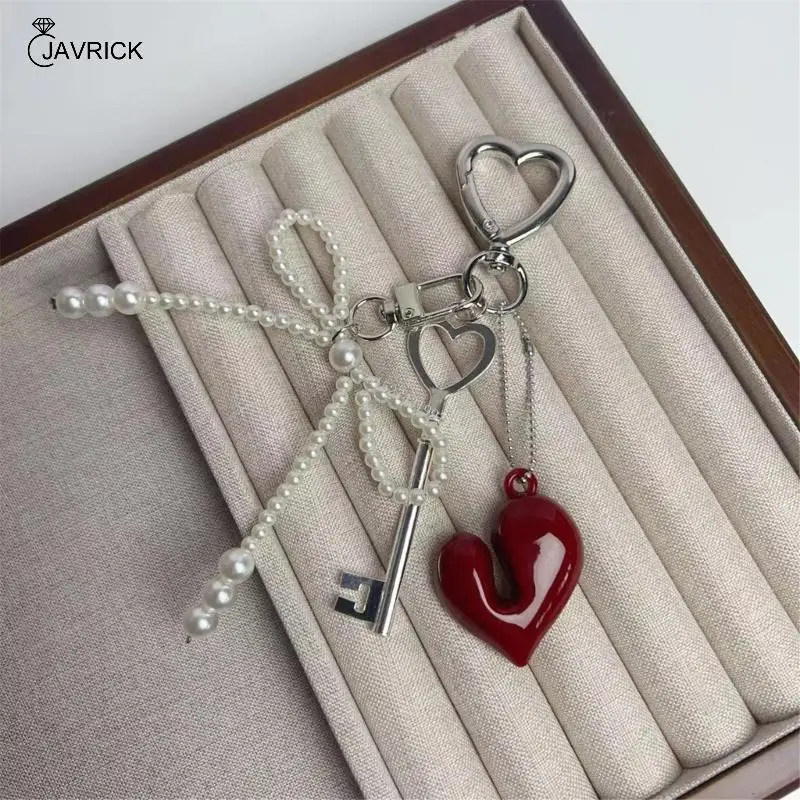 Fashion Heart Keychain Purse Charm Handmade Bag Accessory Ornament 250606