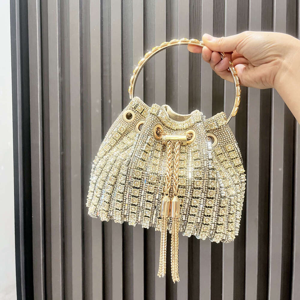 Designer Luxury Tote Sac Evening hangbag Rhinestone Evening Handbag New High-Value Women's Fashionable Diamond-Studded Chain Single Shoulder Cros