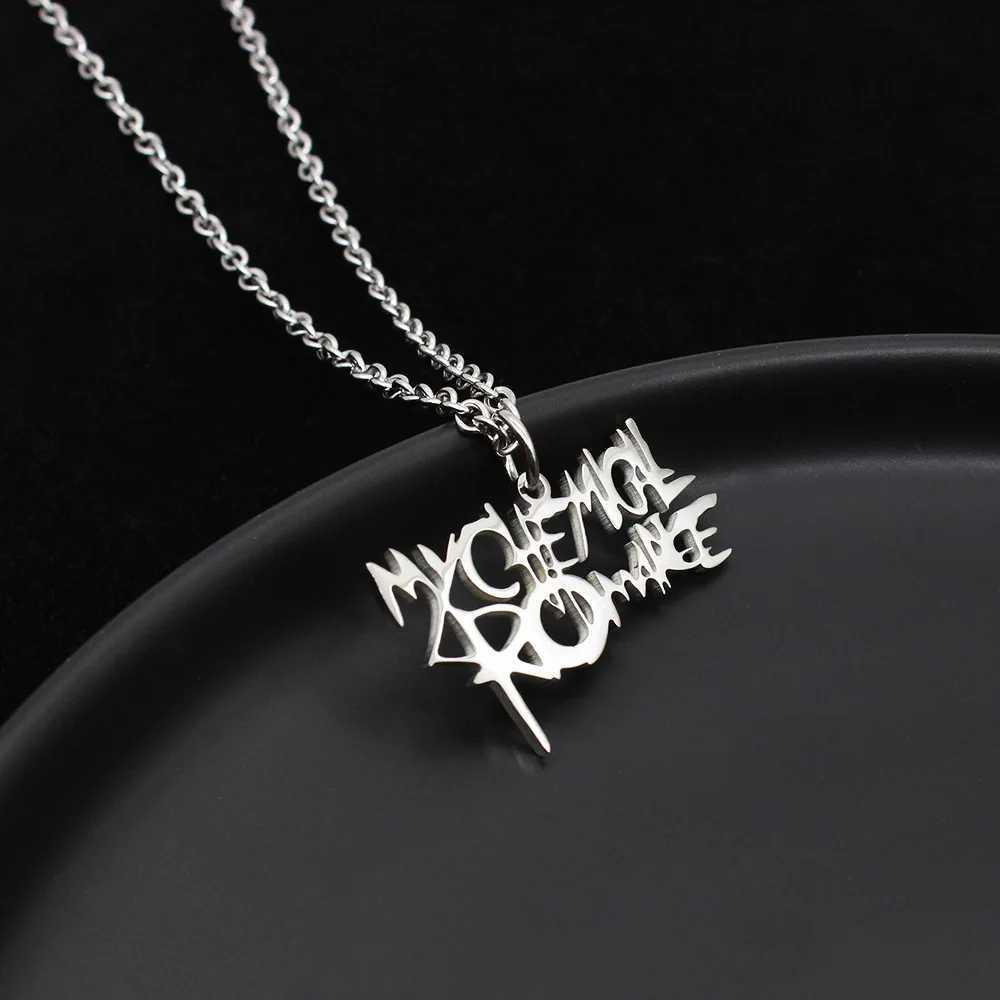 Rock Band My Chemical Romance Necklaces Cosplay MCR Stainless Steel Pendant Necklace Fashion Geometric Jewelry Gifts W250616