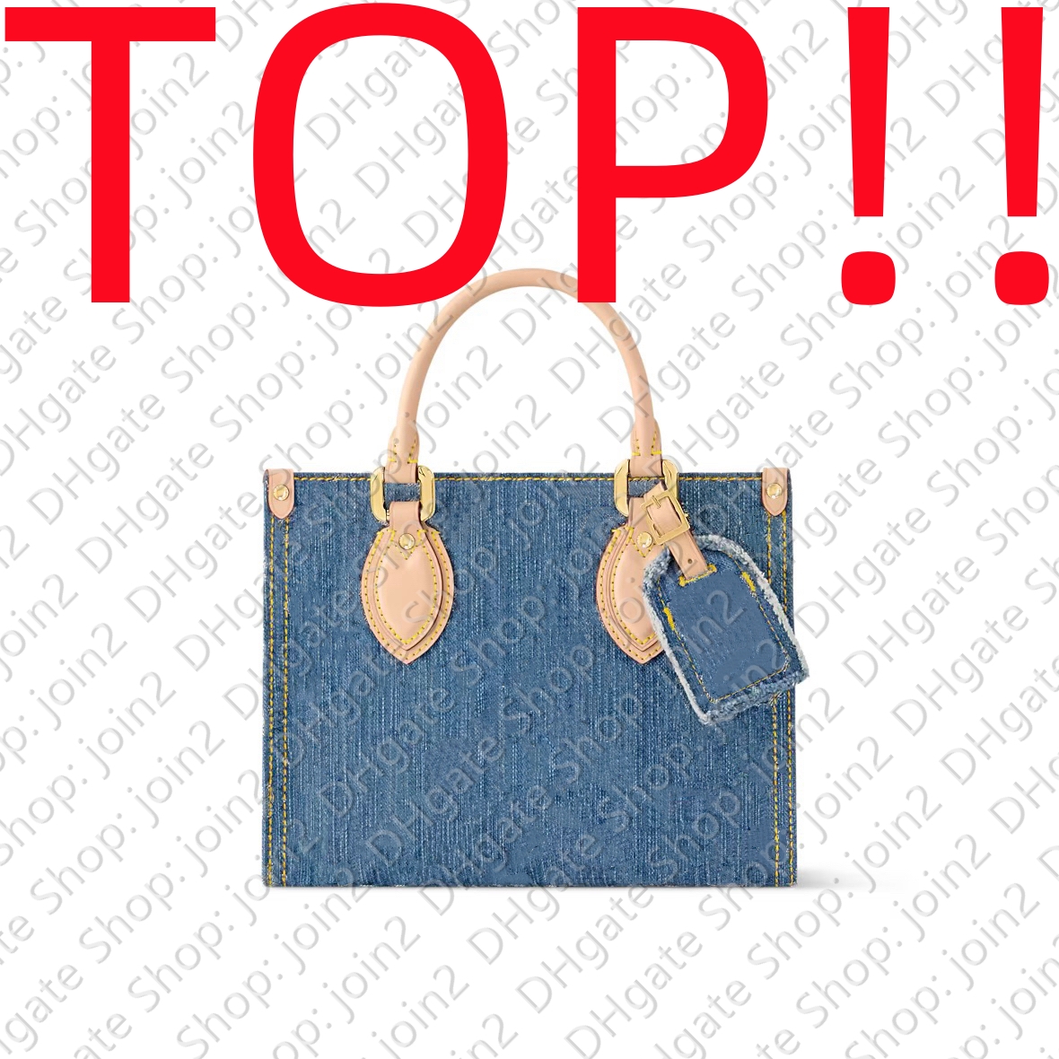 Blue Denim TOP. M14633 ONTHEGOlady PM Tote Cosmetic Bags & Cases SXP join2