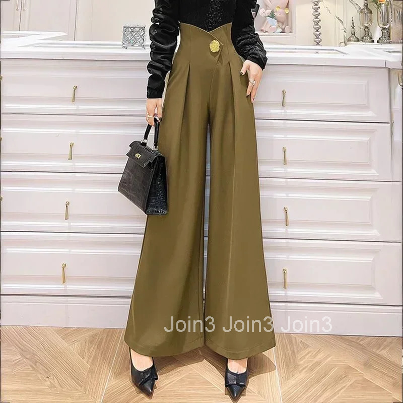 Long Solid Trends 2025 Woman Trousers Autumn Vintage All Medium One Size Y2k Streetwear Comfortable Stretch Xxl Pants for Women