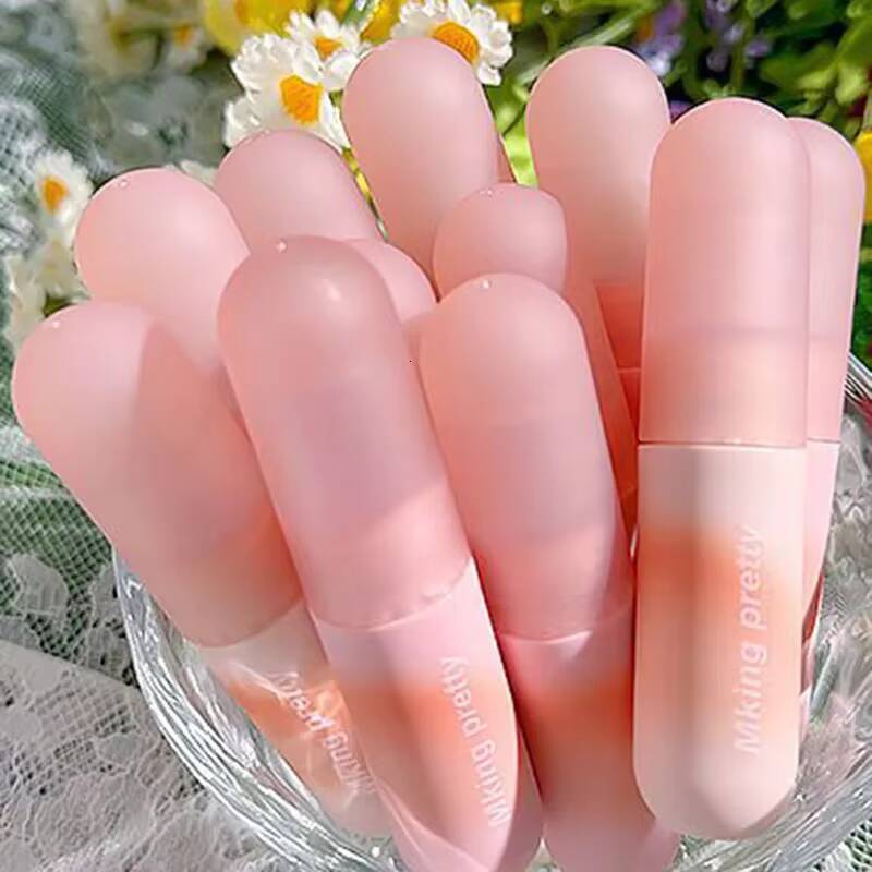 Strawberry Red Sexy Lipstick Velvet Matte Gloss for Women Lasting Non Stick Waterproof Easy To Color Lip Mud Korea Makeup happy