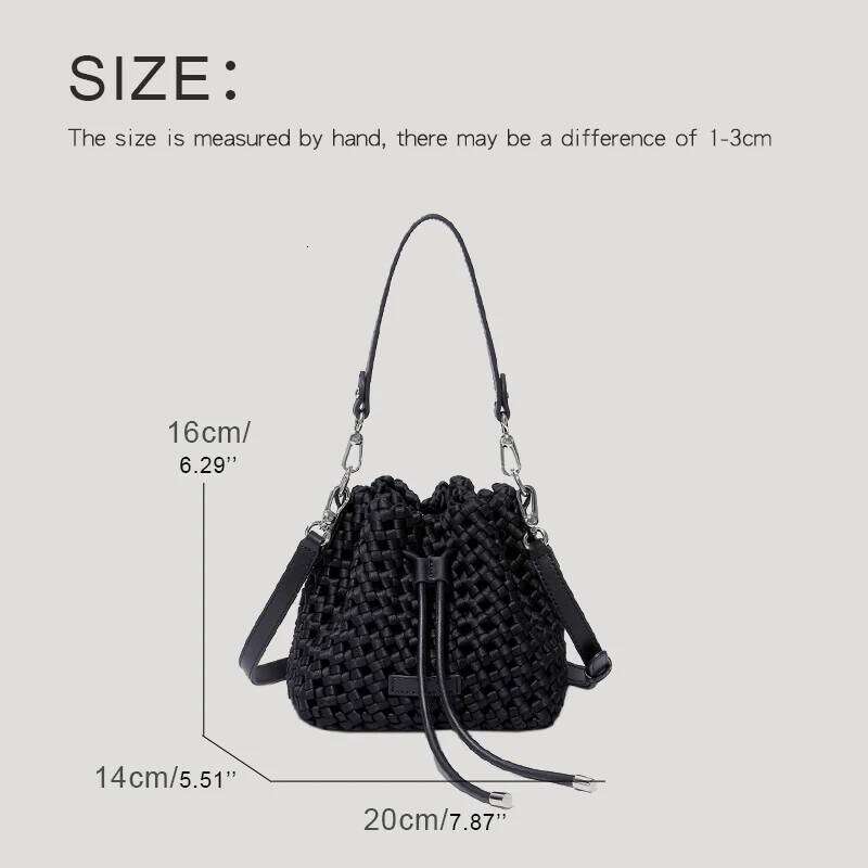 Women's Bags Designer Lady Bucket Bags For Women Designer Handbags And Purses 2023 New In Nylon Hand Woven Hollow Out Decoration Crossbody Bag