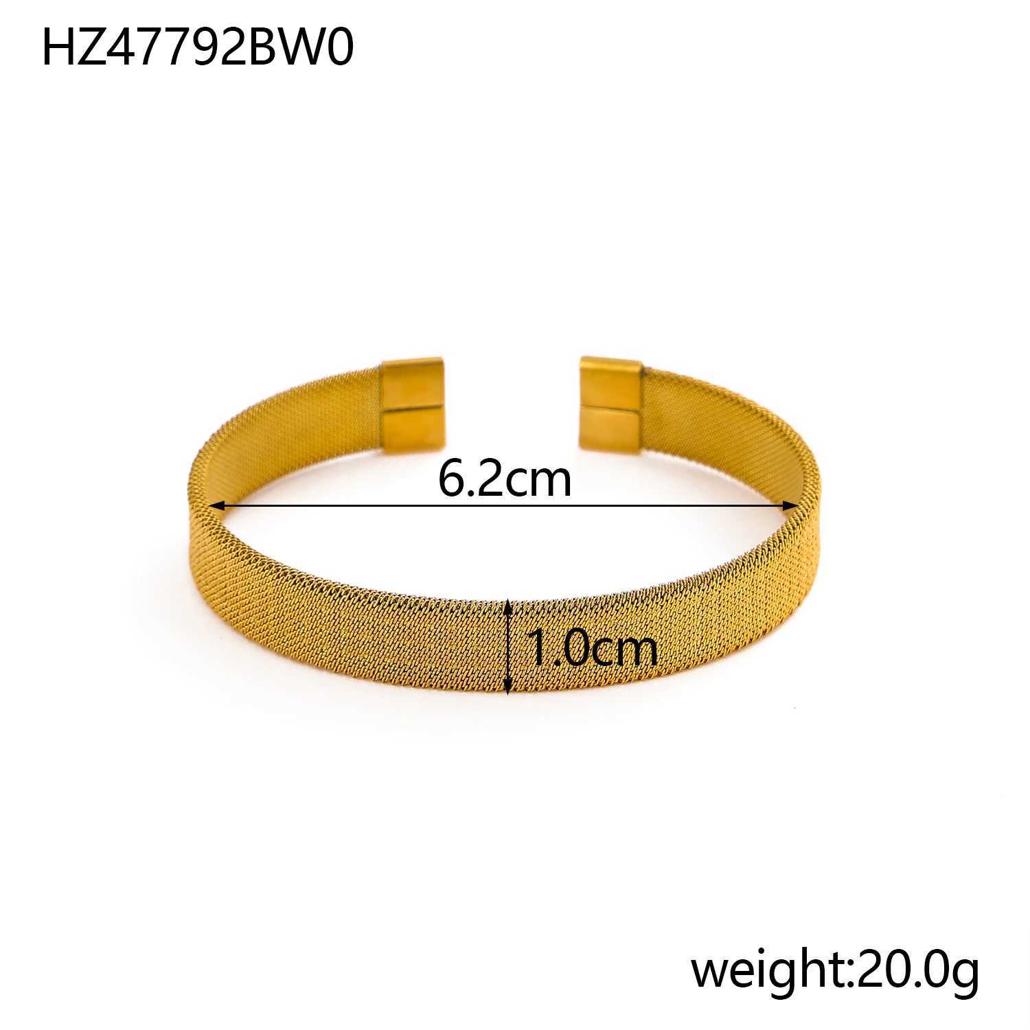 CARLIDANA Hip Hop Cuban 18k Gold Plated Stainless Steel Chunky Bangle Wide and Narrow Stretchable Elastic Z250616