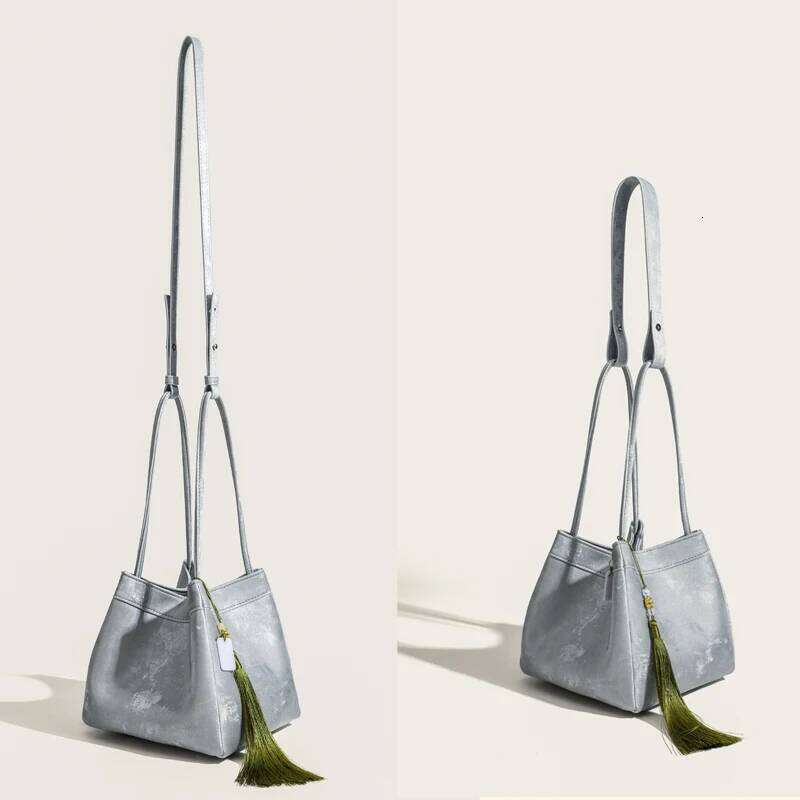 Women's Bags Designer Custom Name Initials Genuine Leather Mini Bucket Bags For Women Designer Handbag And Purses New In Underarm Shoulder