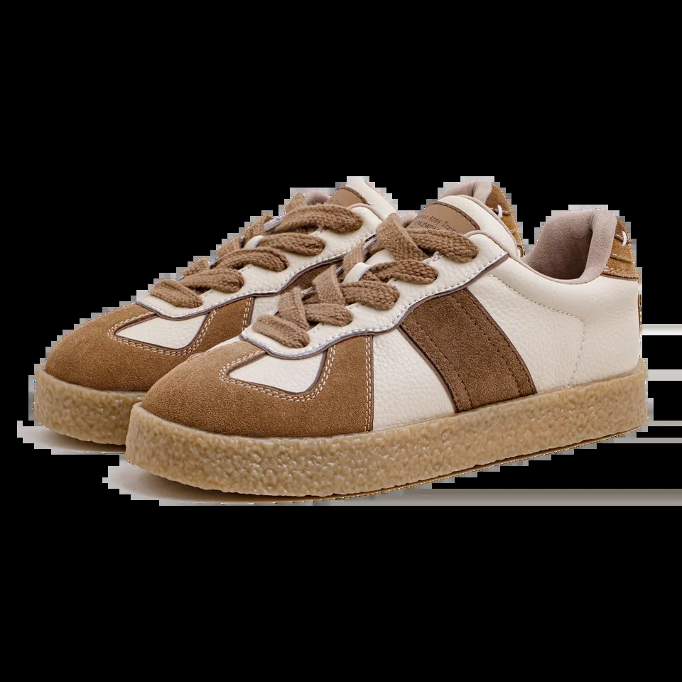 Maden Vintage German Trainer Shoes for Mens Fall Casual Sneakers with Thick Soles LaceUp LowTop Versatile Flat 250612