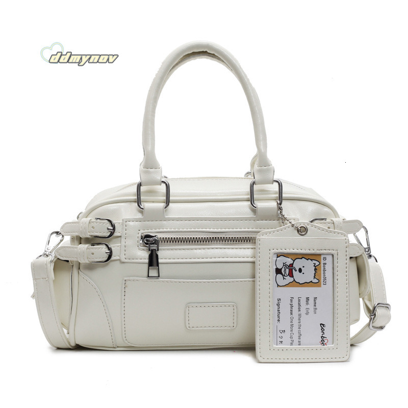 Niche Motorcycle Style Handheld Boston for Women 2025 Spring New Trend Versatile Commuter Shoulder Crossbody Bag ddmynov ddmynov ddmynov