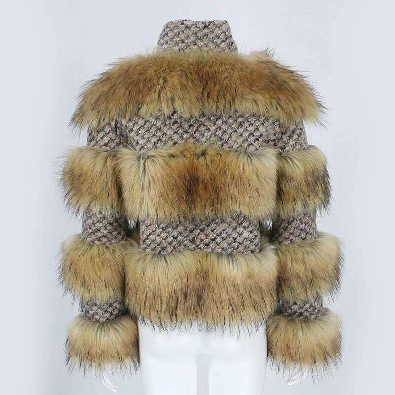 Furyourself 2025 Winter Women Ecofur Faux Woolen Coat Jacket Korean Streetwear Outerwear Thick Warm Artificial Fur