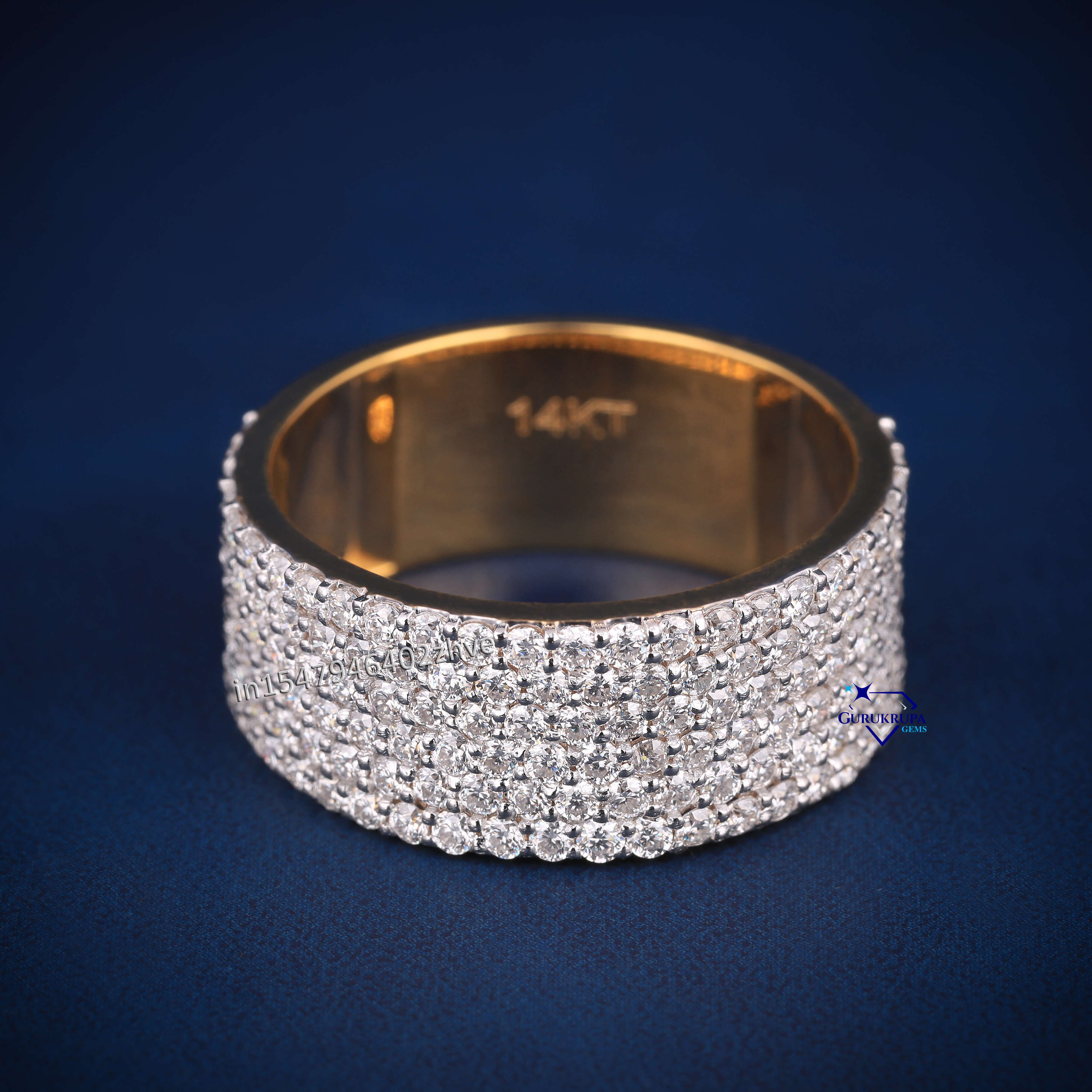 Mens VVS Moissanite Band Ring 925 Silver Iced-Out Full Pave Diamond Design Hip Hop Bling Wedding Fashion Jewelry