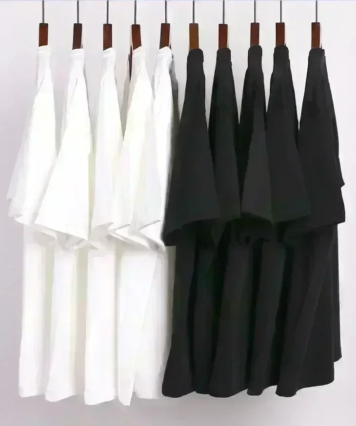 High-quality T-shirt Men's Summer New Trend Fashion Loose and Comfortable Short-sleeved Cotton Crew Neck Top Men's Clothing