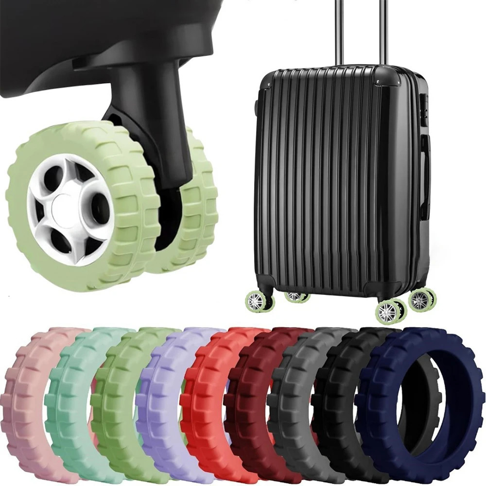 8PCSSet Suitcase Parts Axles Travel Luggage Caster Shoes with Silent Sound Reduce Wheel Wear Wheels Protection Coverzmt 250616
