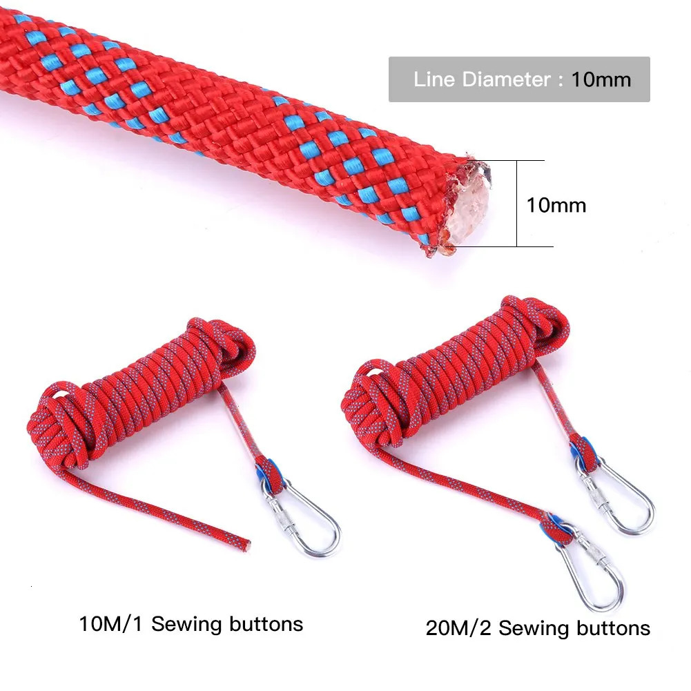 10mm Heavy Duty Paracord Panchute Corad Lanyard with Carabiner Climbing Rope Accessory 250611